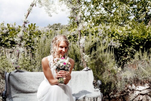 Hochzeitsfotograf Berlin Freie Trauung Shooting Braut im Grünen
